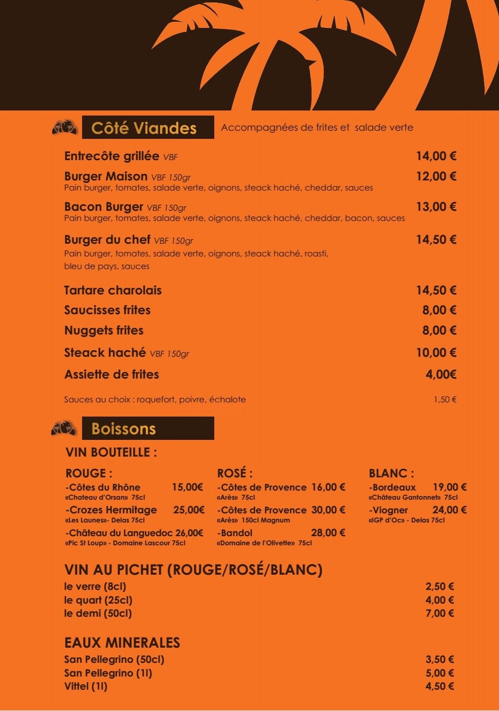 La Plage — carte page 3