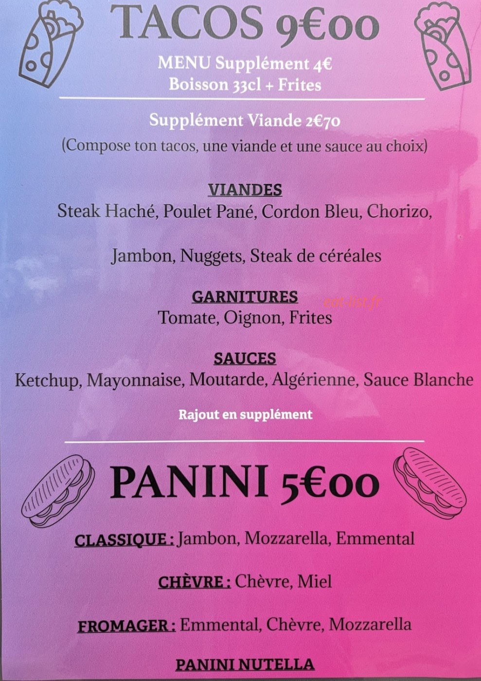 La tentation des gourmets — carte page 2