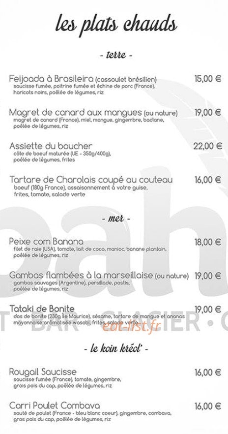 Le Bahia — carte page 2