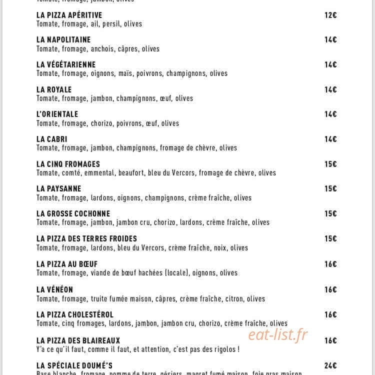 Doumé's — carte page 4