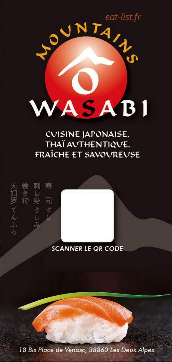 Carte et menu Ô Wasabi Mountains