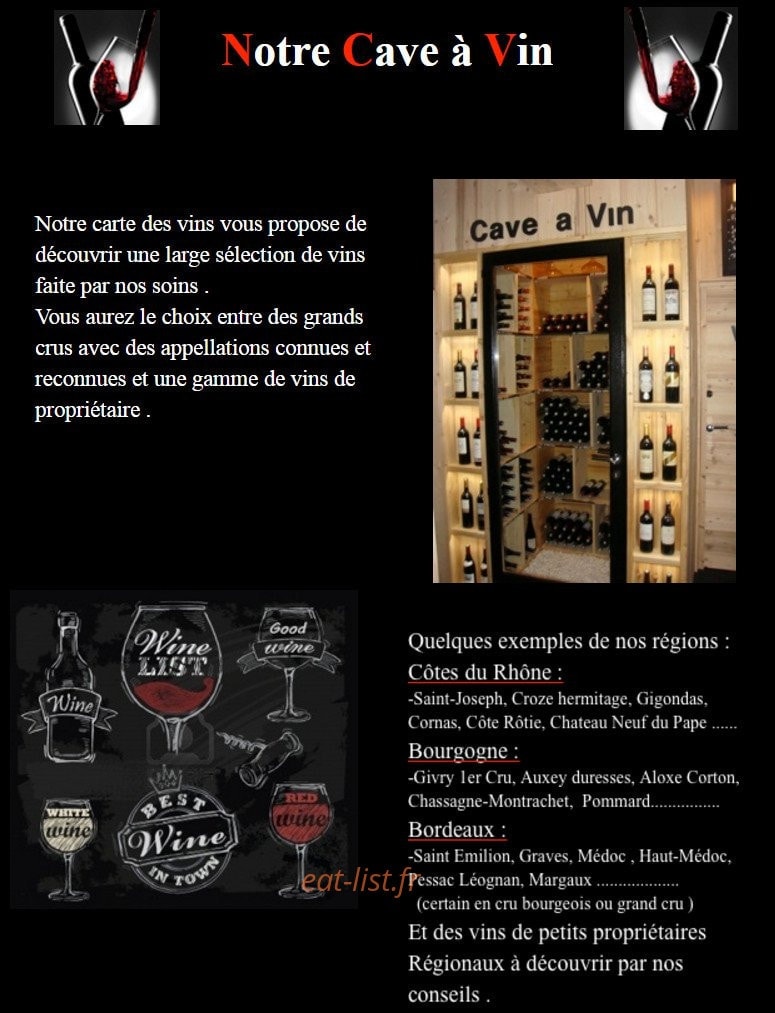 Restaurant Le Rouge et Le Noir — carte page 2