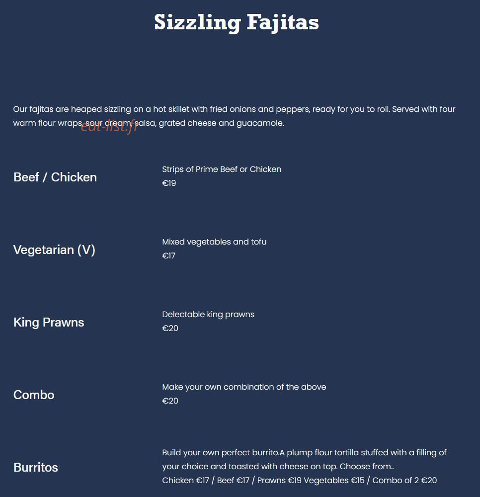Smithy's Tavern — carte page 2