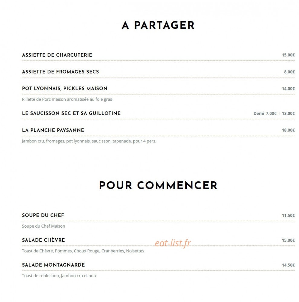 Chalet de la Toura — carte page 1