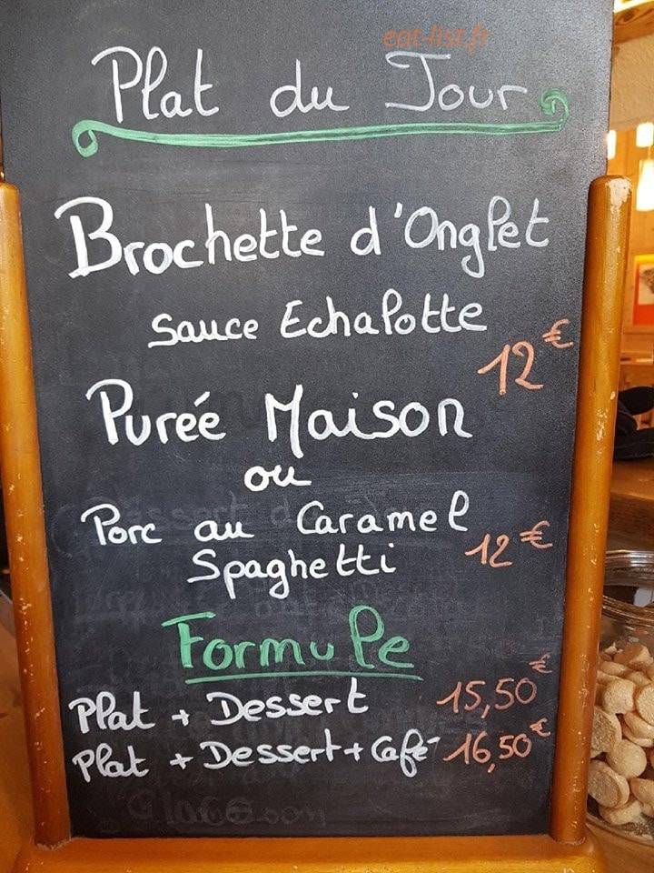 La cantine de tom — carte page 1