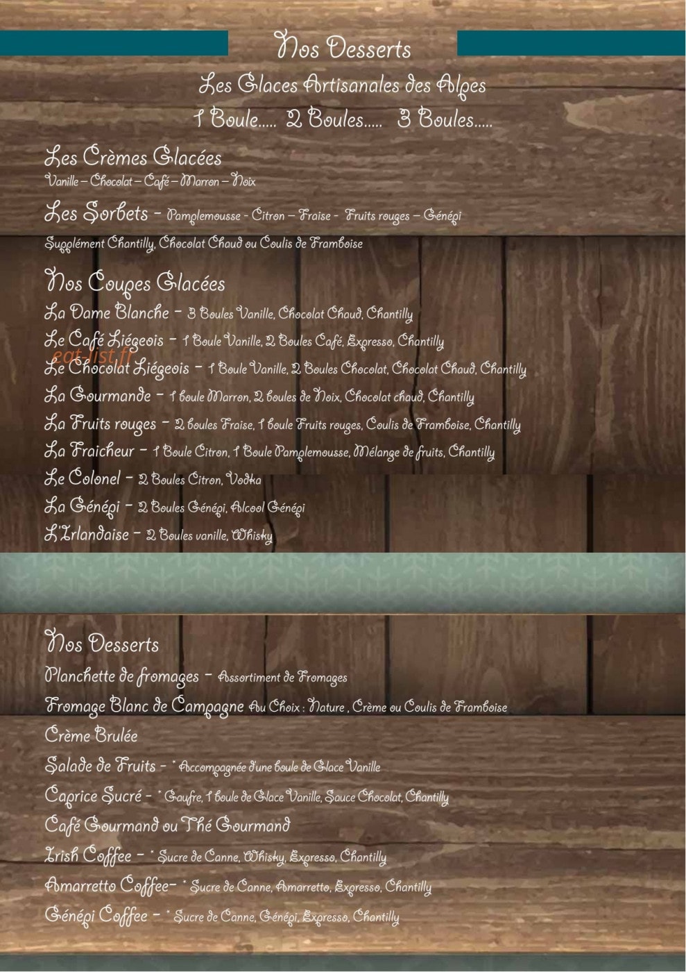Le Petit Charbon de Bois — carte page 5