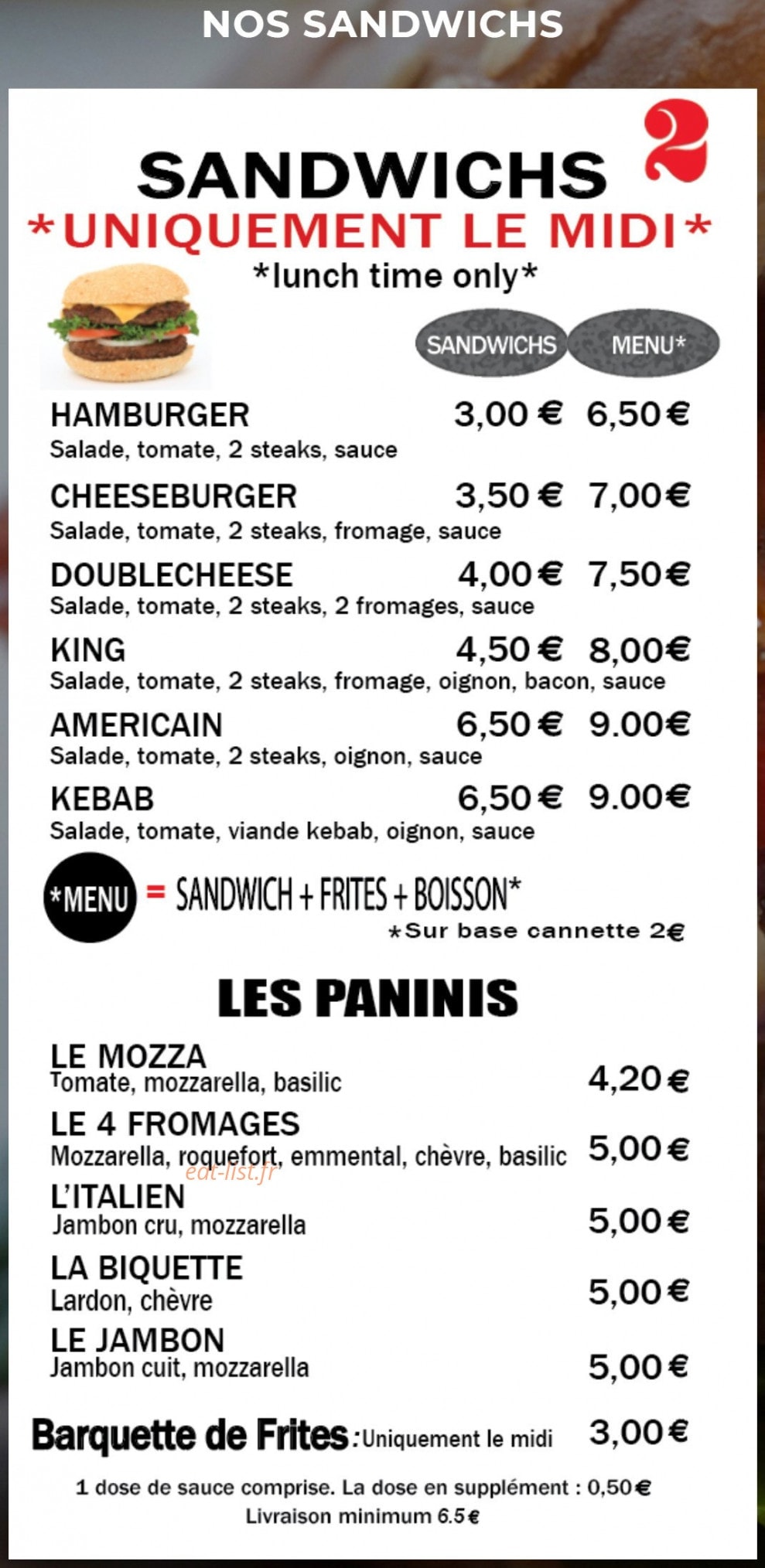 Master Pizza — carte page 2