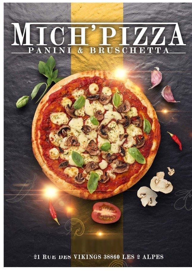 Mich'pizza — carte page 1