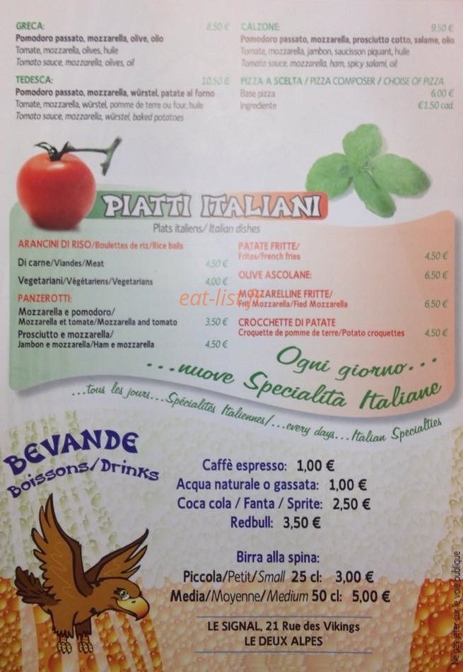 Pizza Cyan — carte page 2