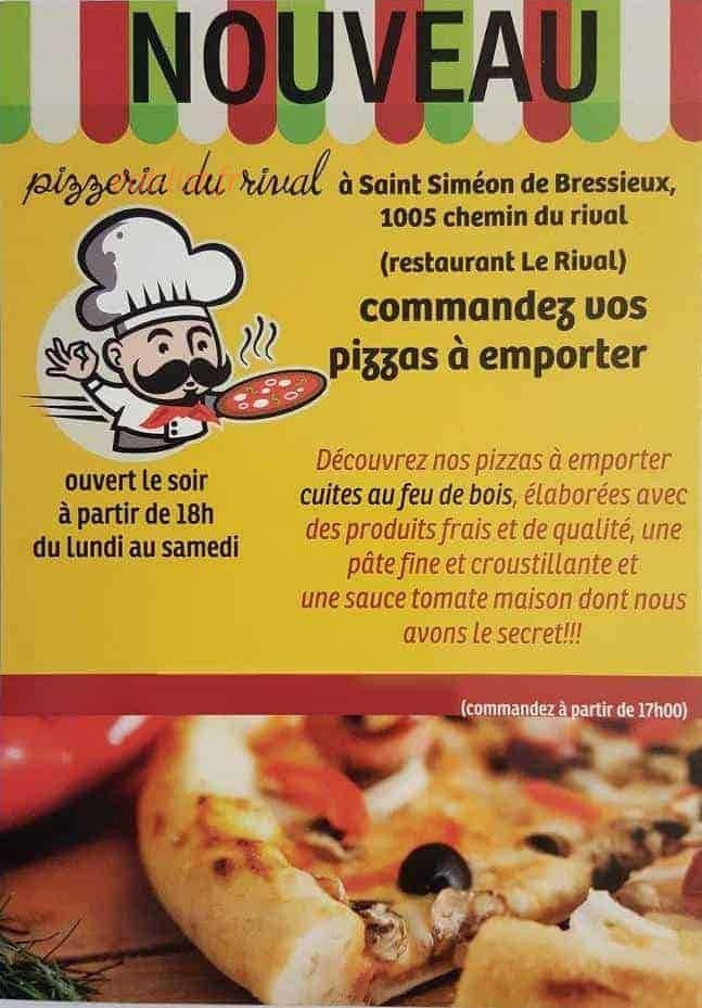 Pizzeria du rival — carte page 1