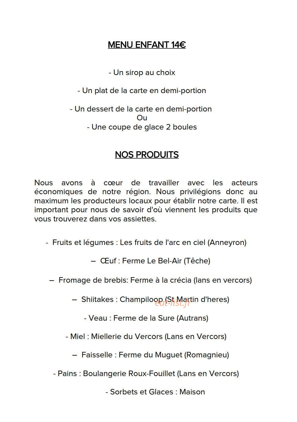 La Table Délos — carte page 2