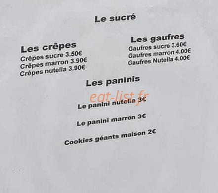 Snack l'Igloo — carte page 4