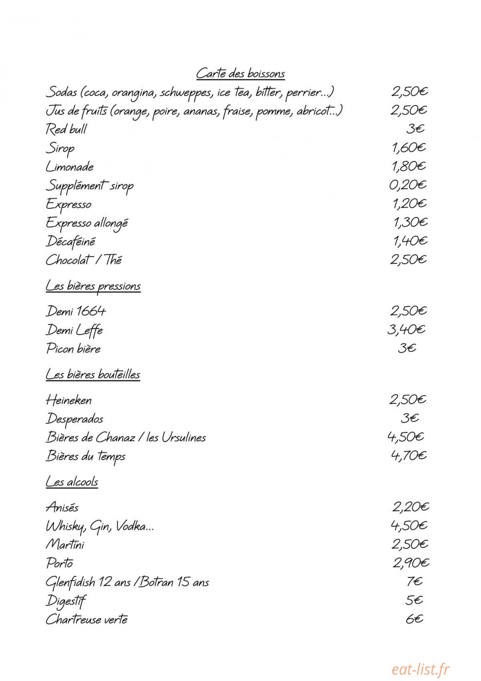 Ô puits gourmand — carte page 6