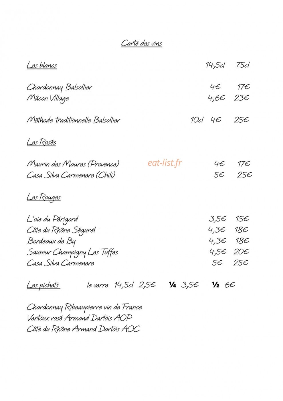Ô puits gourmand — carte page 7