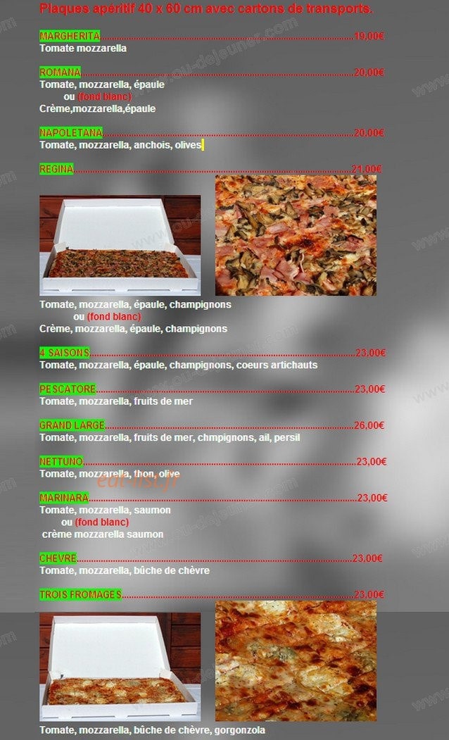 Big Good Pizza — carte page 3
