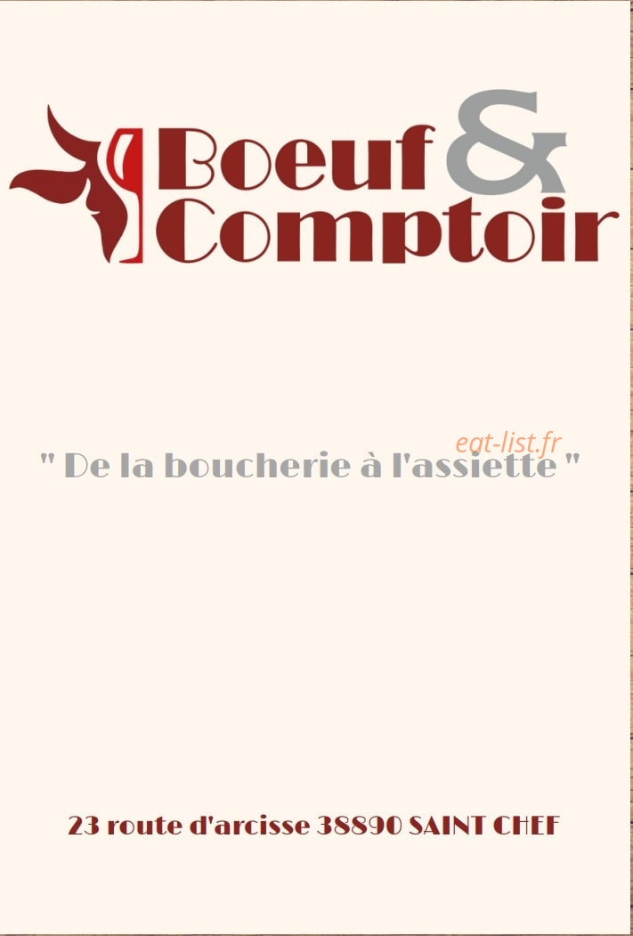 Boeuf et Comptoir — carte page 1
