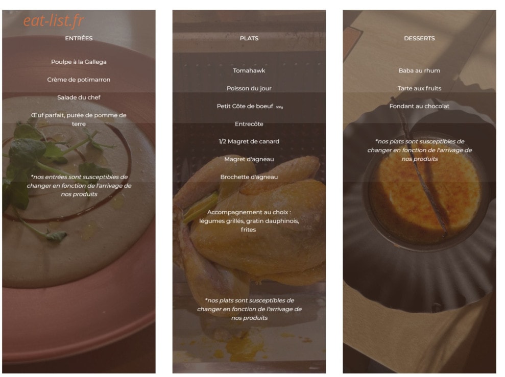 La Rôtisserie — carte page 2