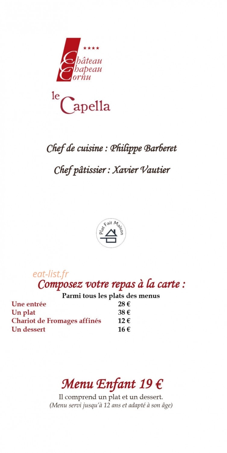 Le Capella — carte page 1