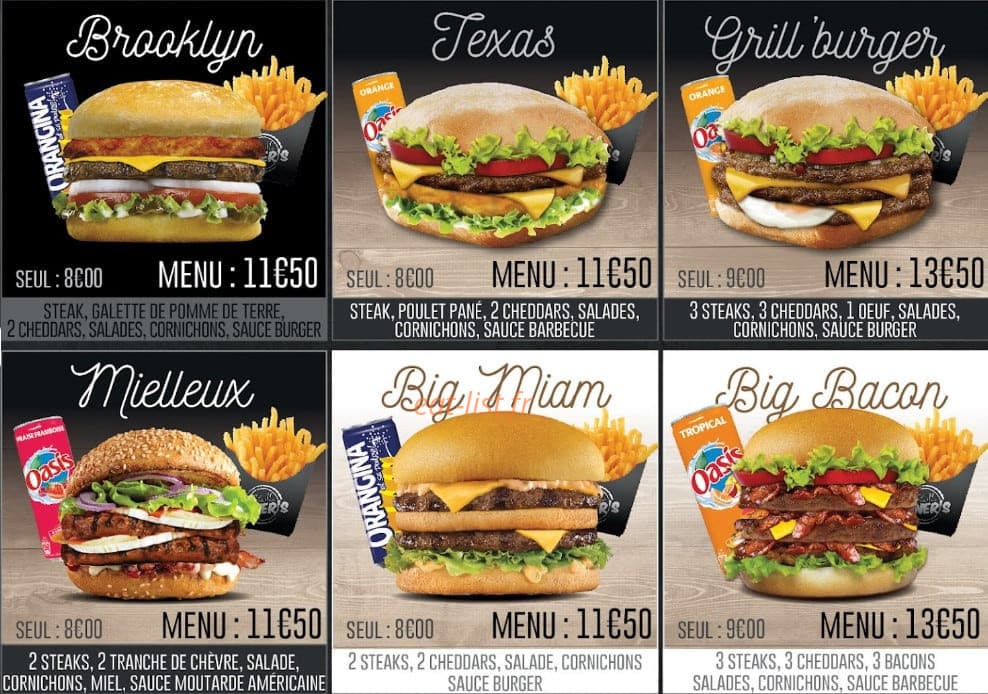 Grill Diner's — carte page 1