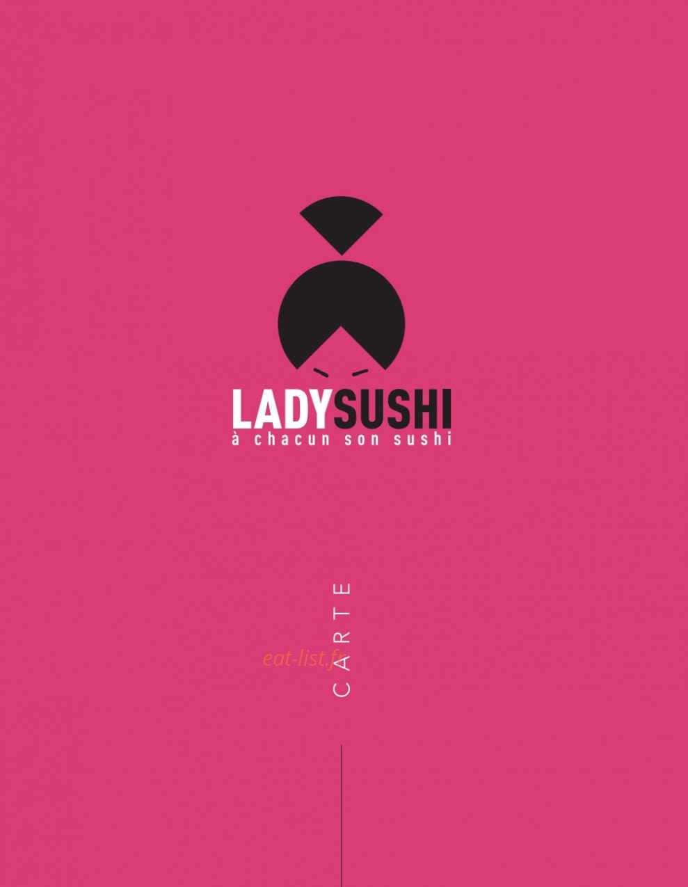 Lady Sushi — carte page 1