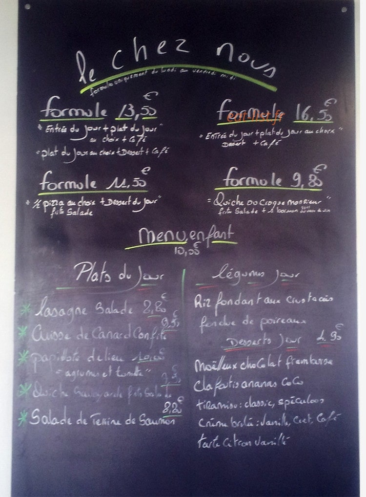 Le Chez Nous — carte page 2