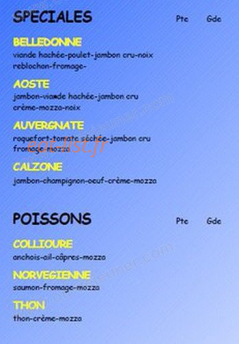 Nacho pizza — carte page 2