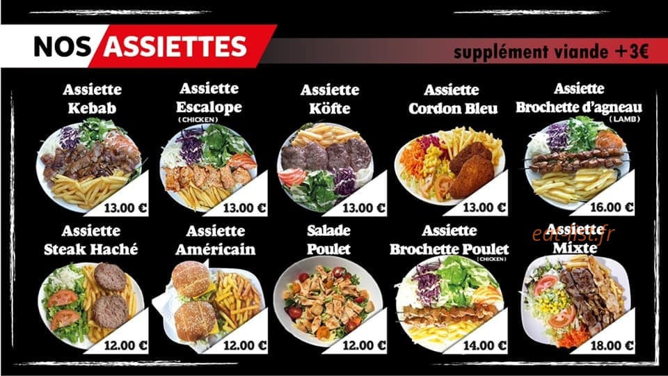 Station Kebab — carte page 1