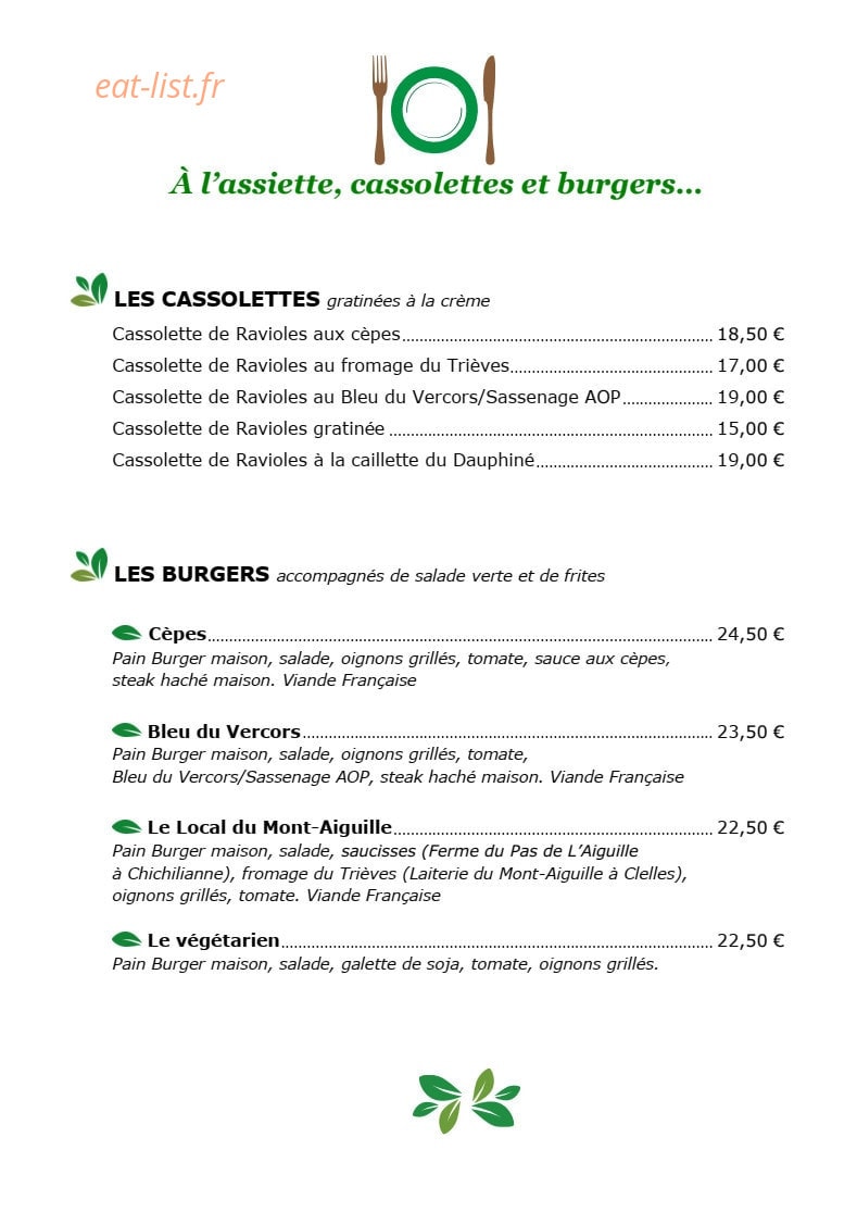 Au Gai Soleil Du Mont-aiguille — carte page 4