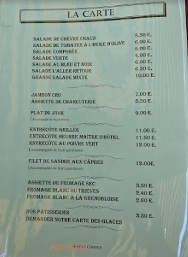 L'Aller Retour — carte page 1