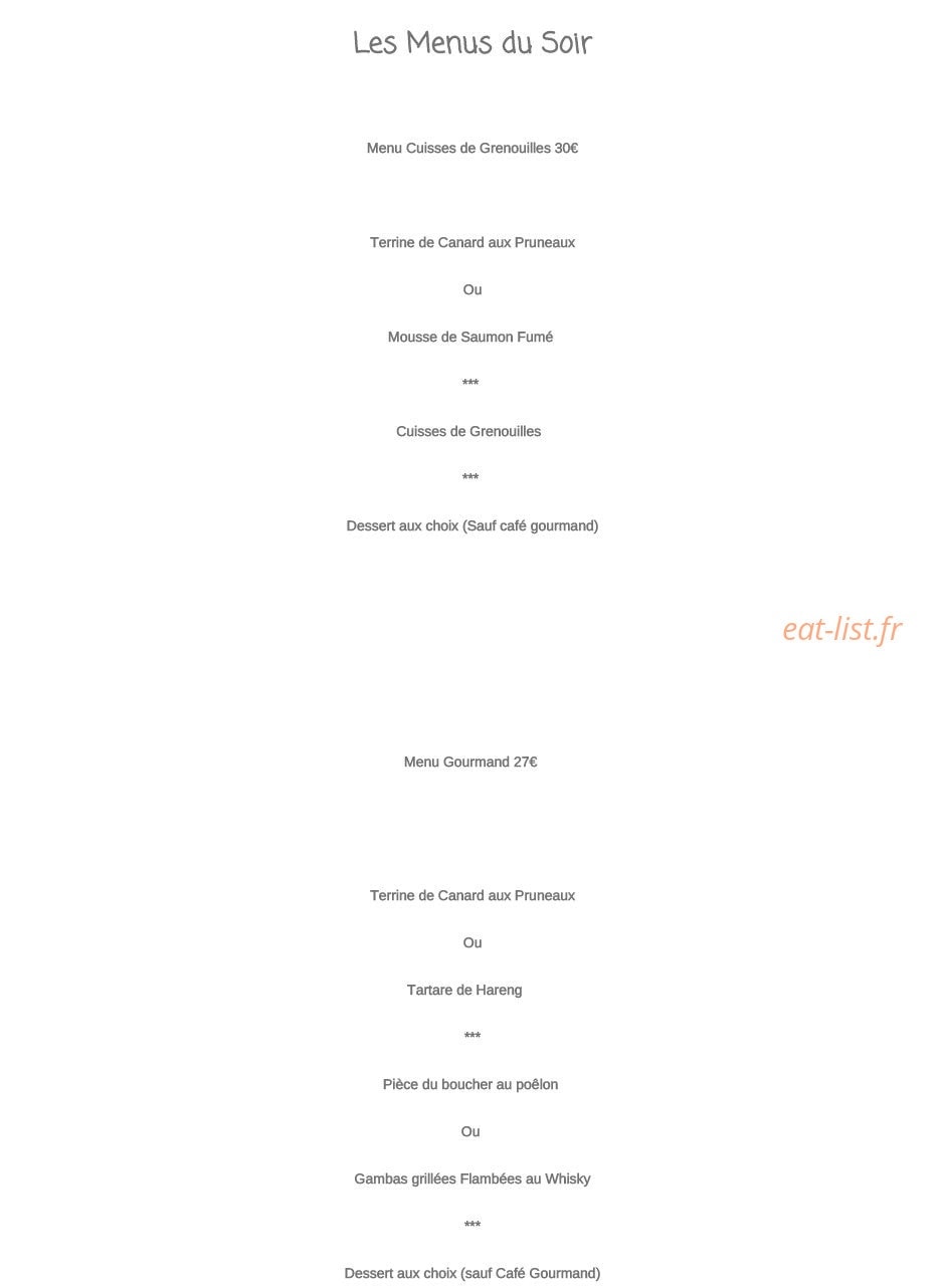 Le Chalet — carte page 8