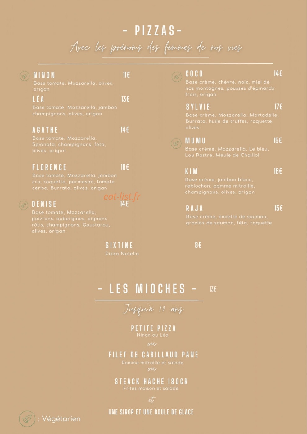 La Guinguette du Lac — carte page 1