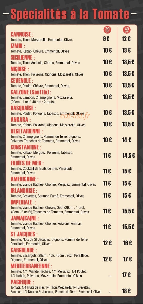 Allo Pizza — carte page 3