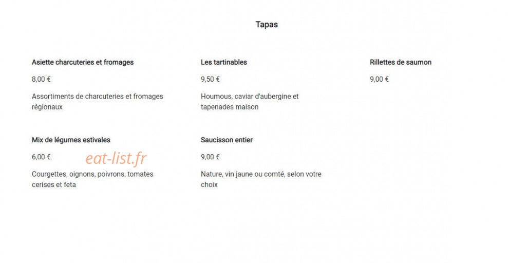 Café de la Paix — carte page 1