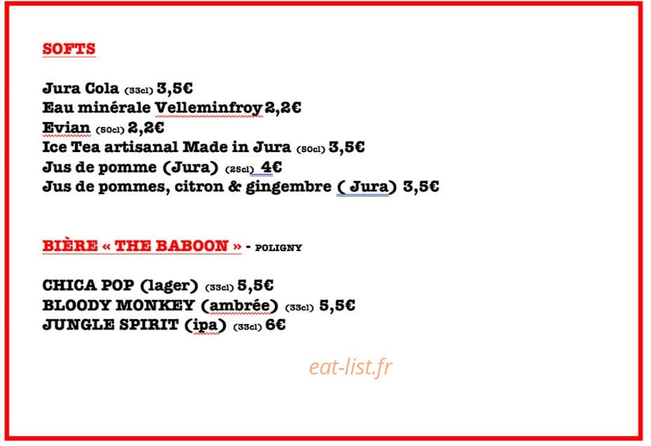 Fred’s — carte page 4