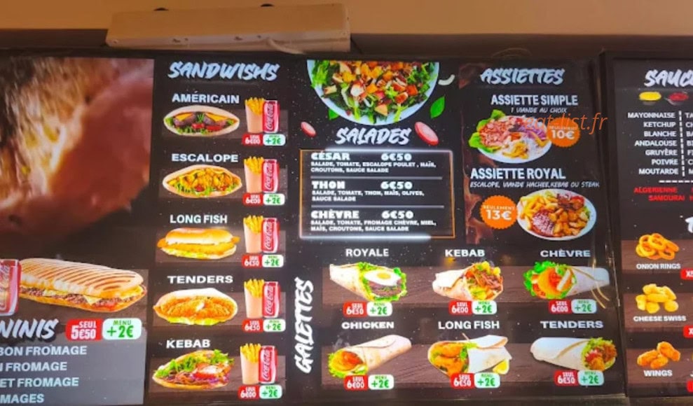Carte et menu de Jura Food à Lons le Saunier — Les plats