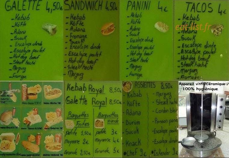 L 'anatolie kebab — carte page 1