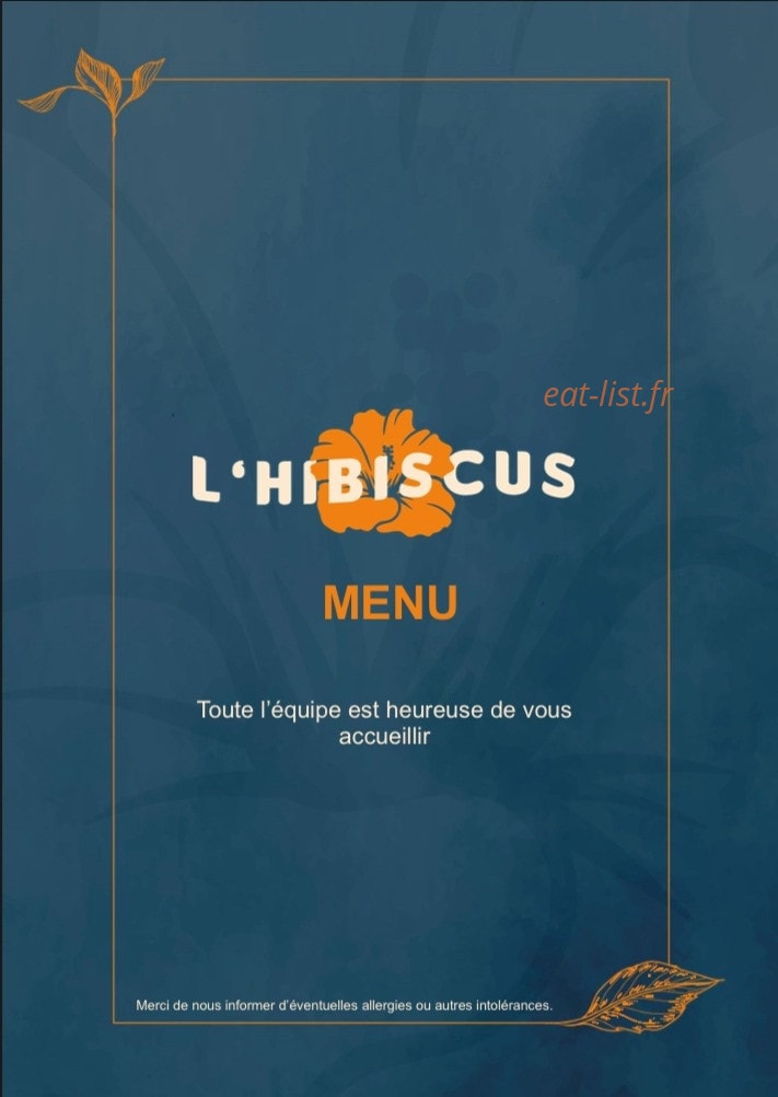 L'Hibiscus — carte page 1