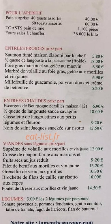 La Menthe Sauvage — carte page 2