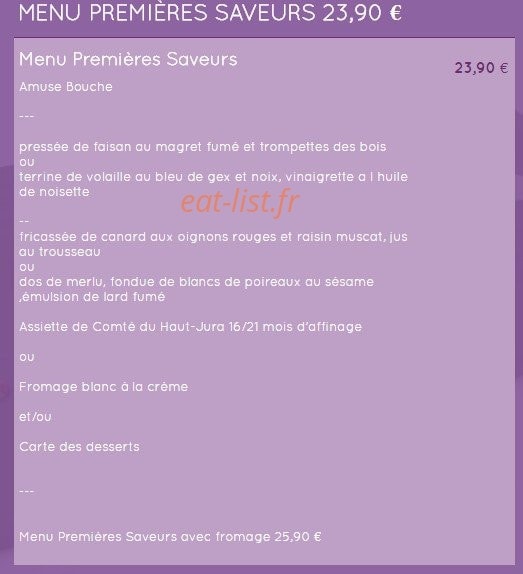 La Petite Auberge — carte page 6