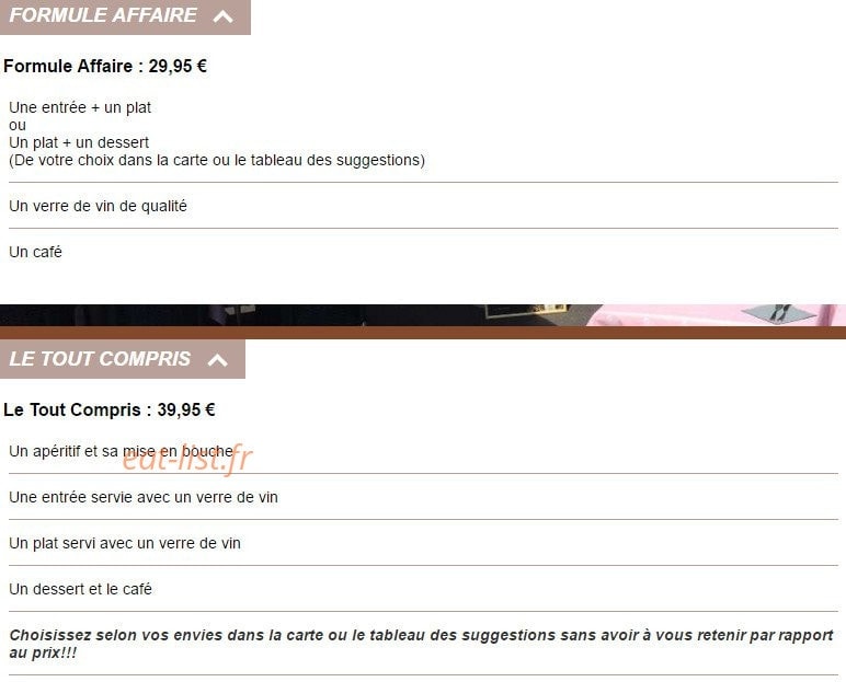 Le Bistrot des Marronniers — carte page 3