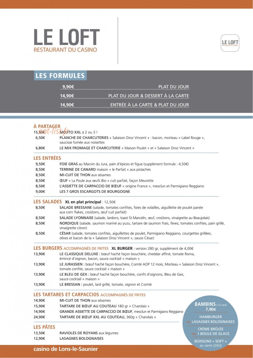 Le Loft — carte page 1