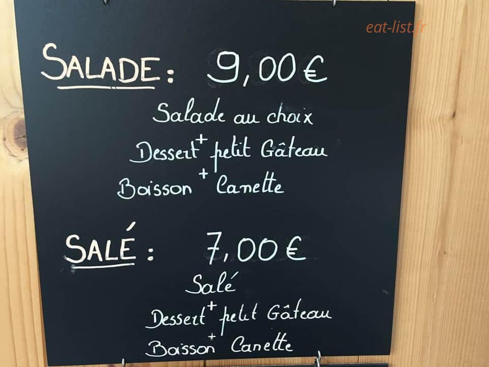 Le rendez-vous des gourmands — carte page 1