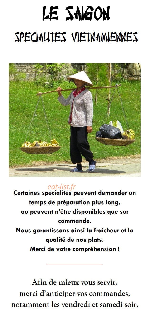 Le Saïgon — carte page 6