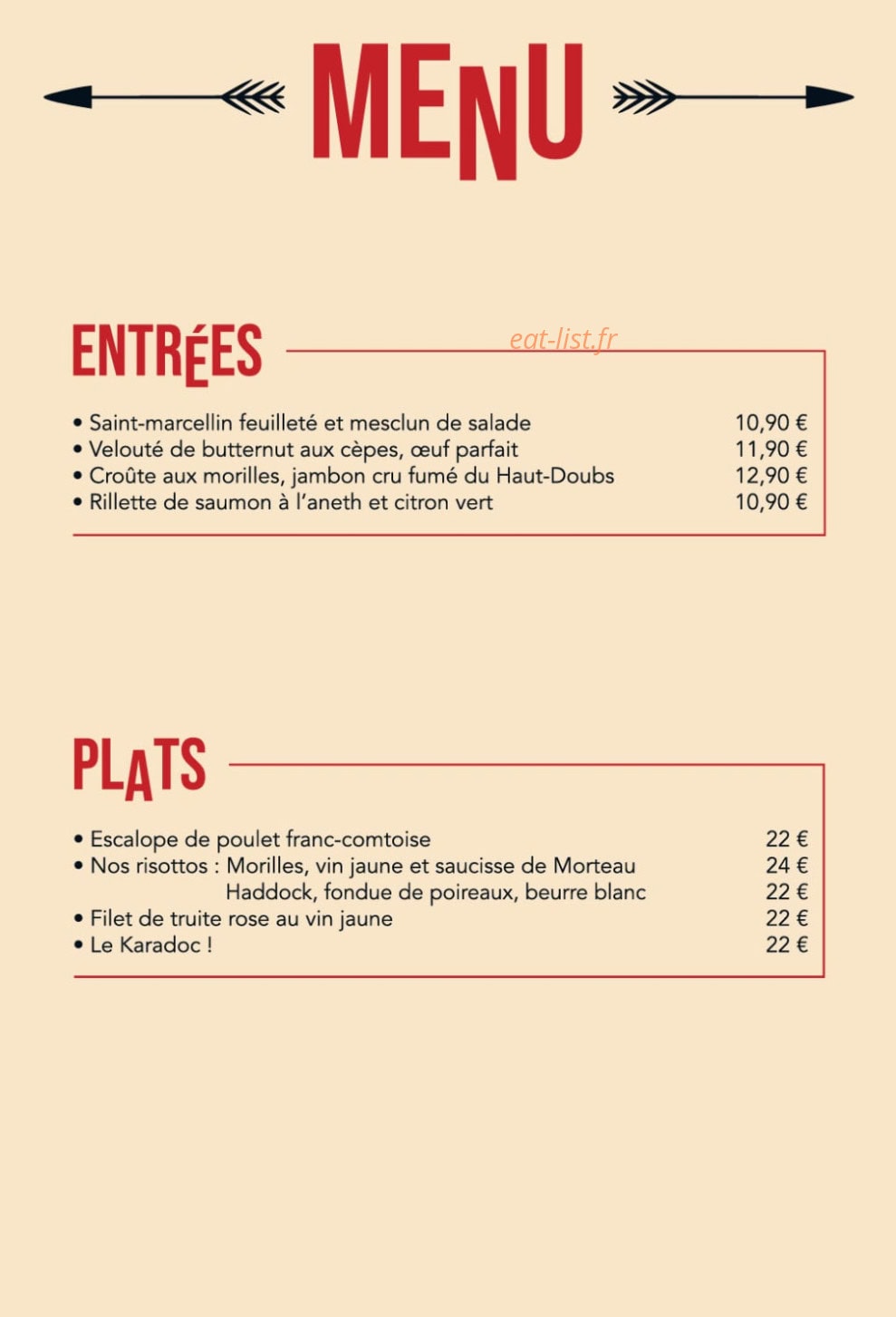 Les 2 Flèches — carte page 2