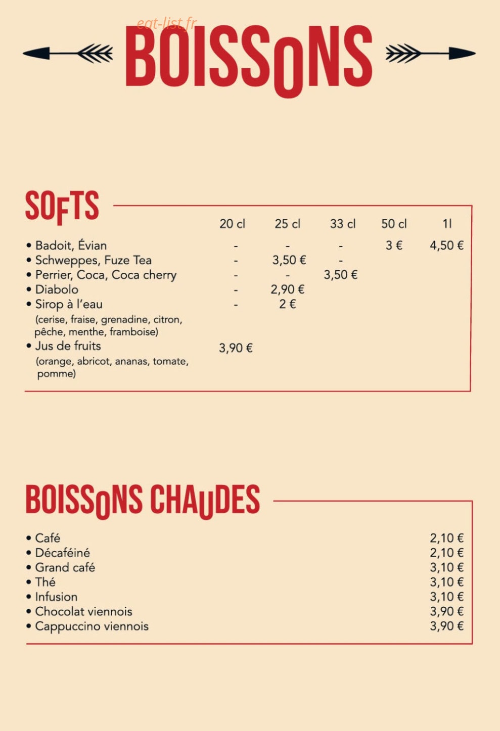 Les 2 Flèches — carte page 6