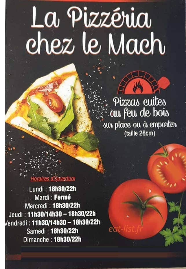 Pizzeria chez le Mach — carte page 1