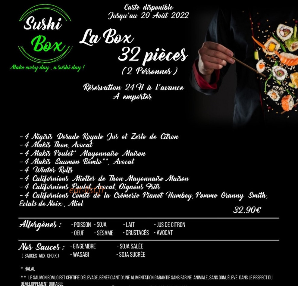 Sushi Box — carte page 3