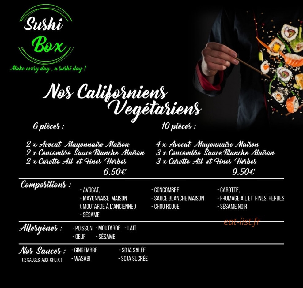 Sushi Box — carte page 15