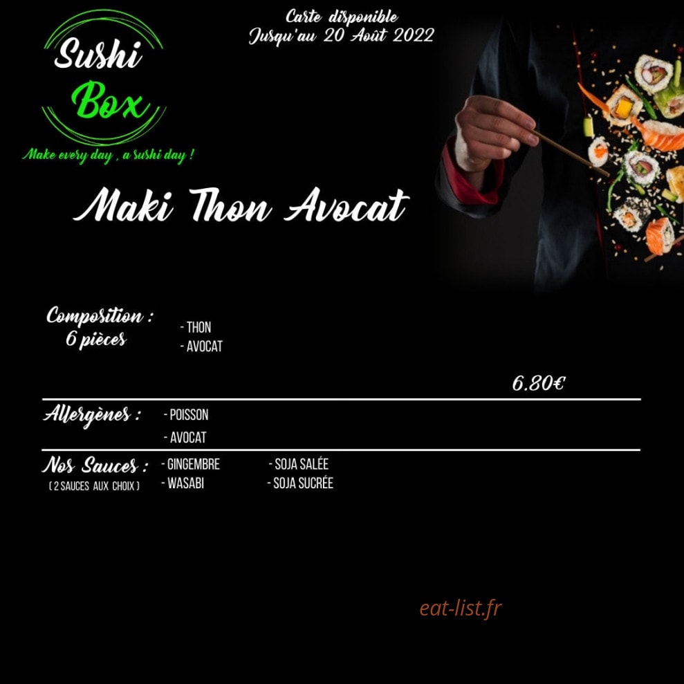 Sushi Box — carte page 8