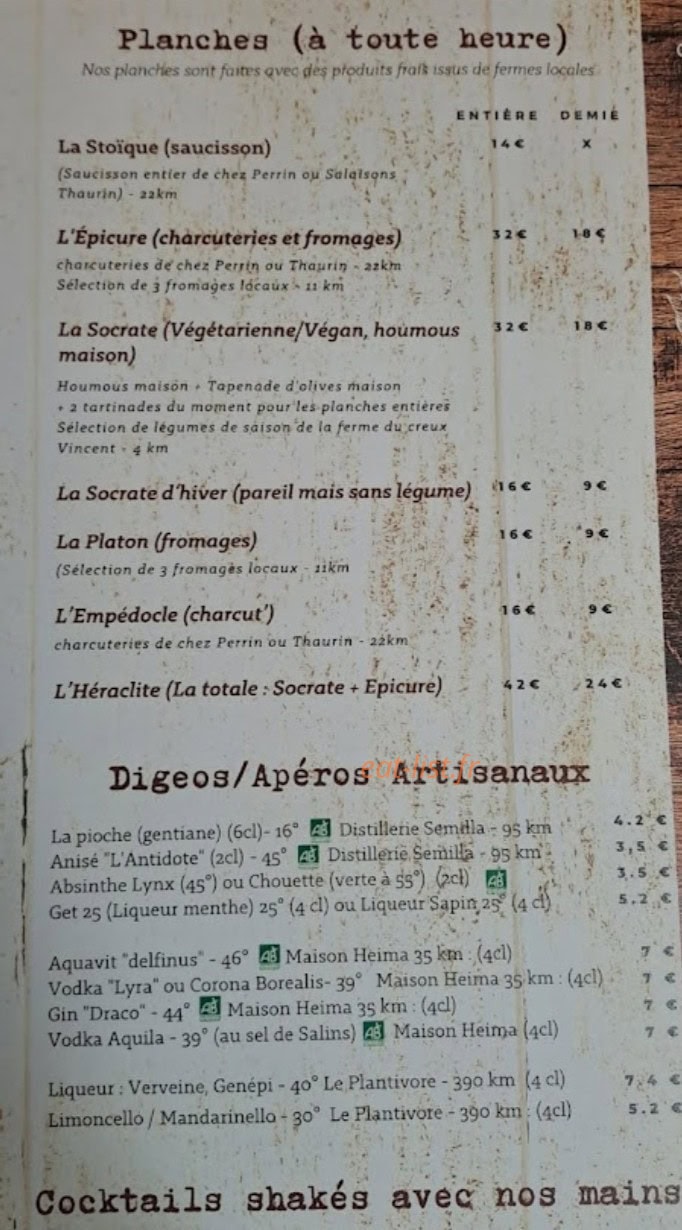 Au Détour — carte page 1